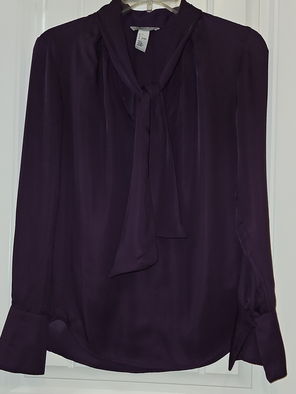 Purple Tie-Neck Blouse - H &  M